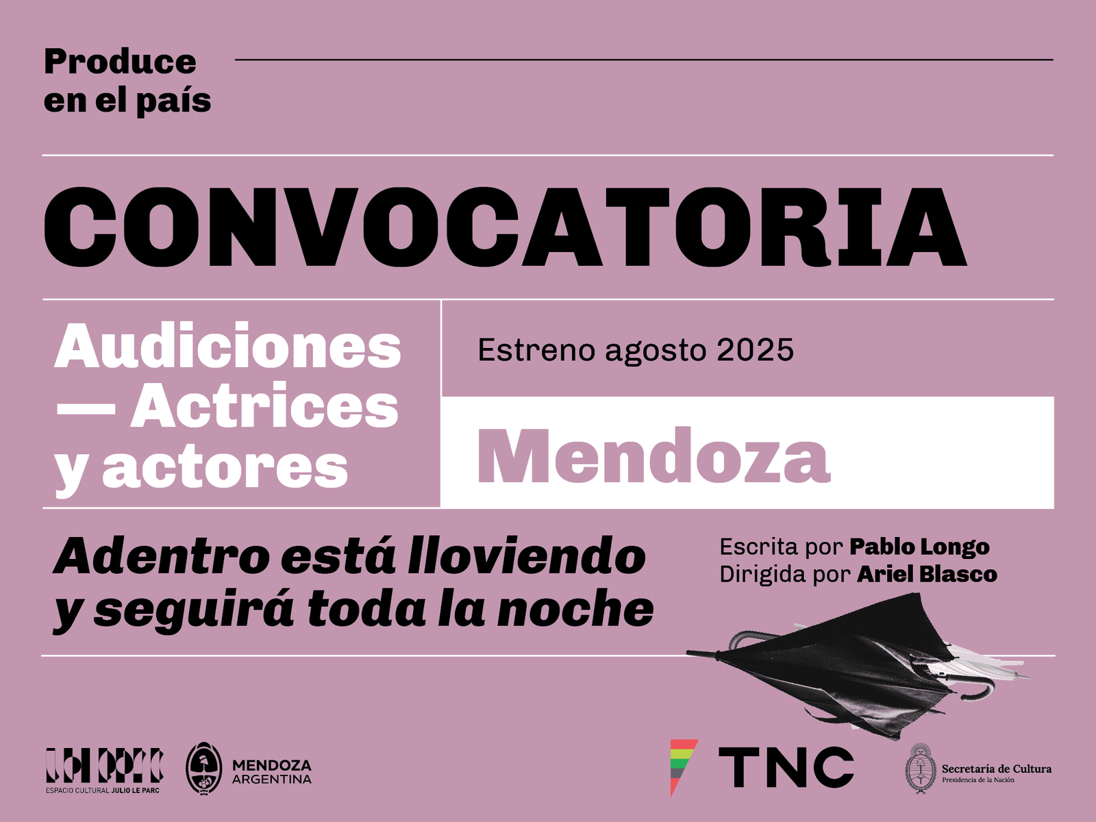 Mendoza.Convocatoria actrices y actores T.N.Cervantes temporada 2025