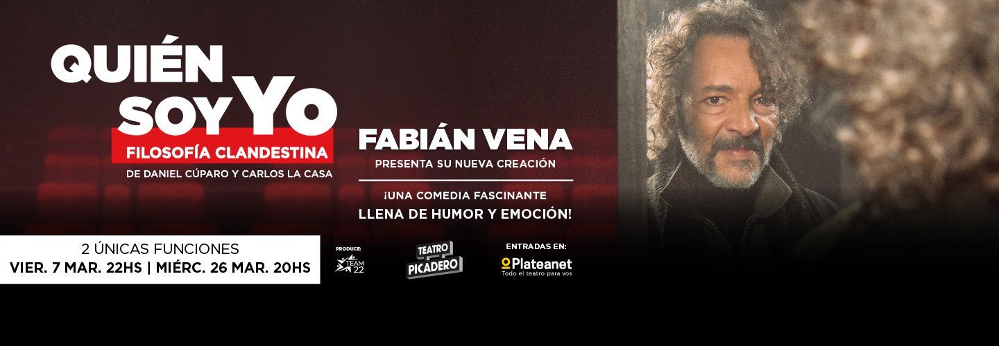 Fabian Vena presenta “Quien soy yo – filosofía clandestina”