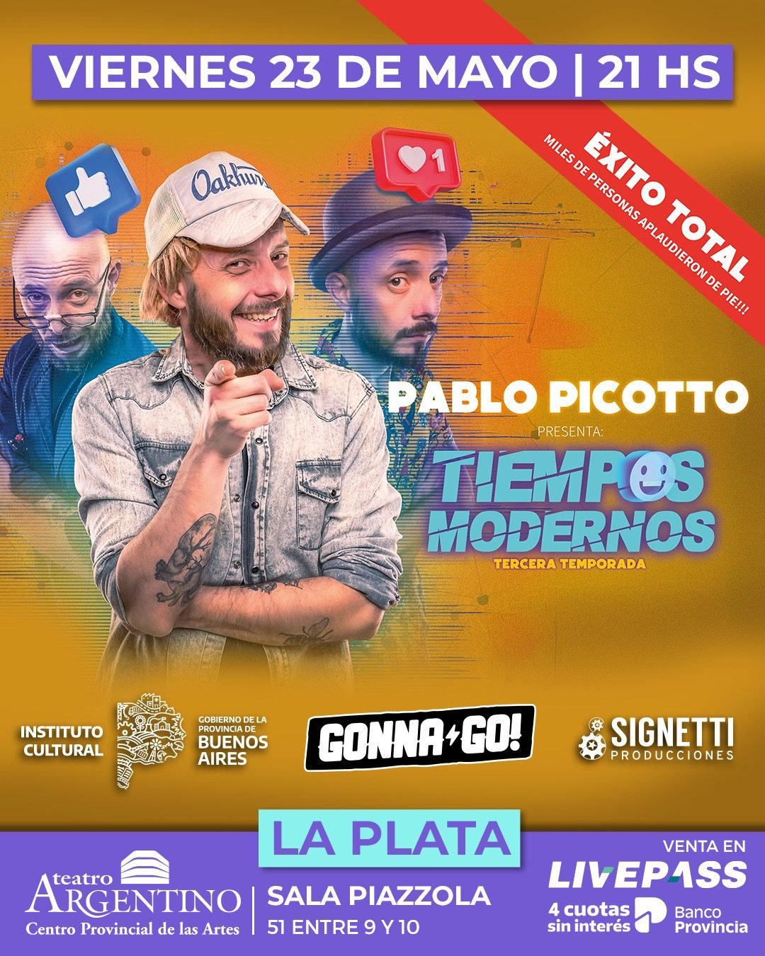 Pablo Picotto llega con su espectáculo ¨Tiempos Modernos¨