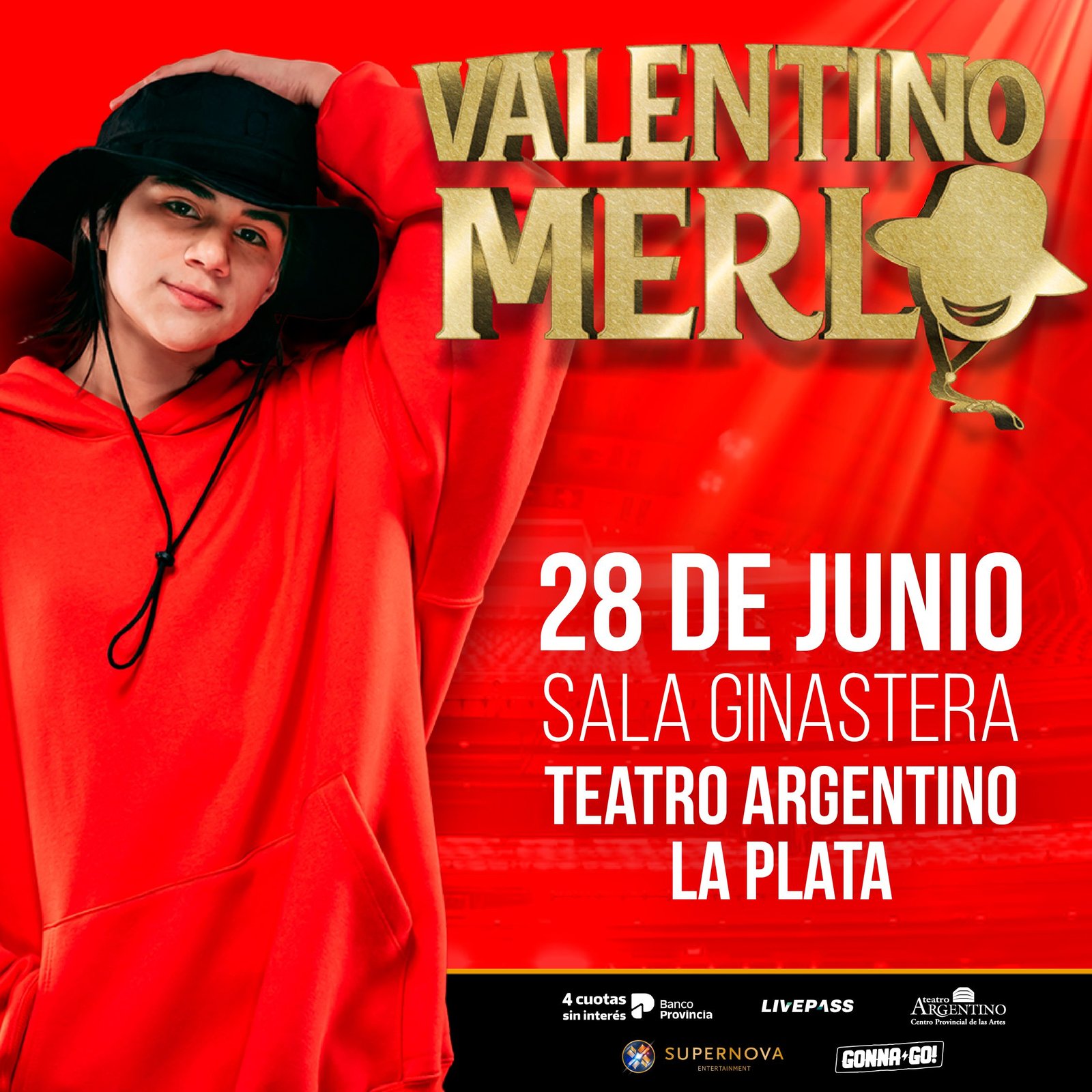 Valentino Merlo llega al Teatro Argentino