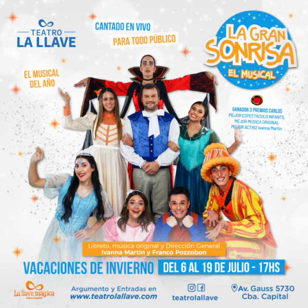Córdoba. Llega al Teatro La Llave “La Gran Sonrisa, el musical”