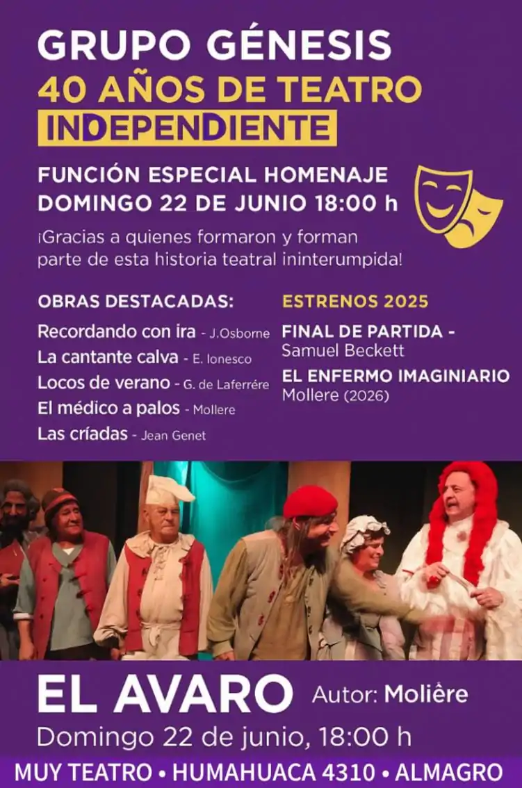 CABA. Función especial para celebrar los 40 años del Grupo Génesis