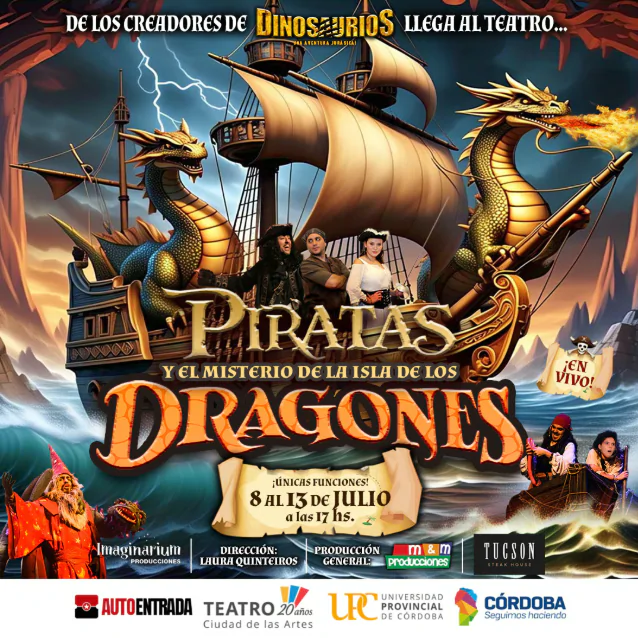 Llega al teatro “Piratas y el misterio de la isla de los dragones”