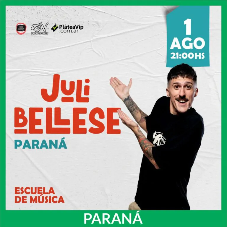 Litoral. Juli Bellese regresa a Paraná con su nuevo show