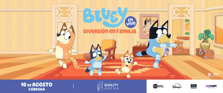 Córdoba. Bluey En Vivo – Diversión en Familia llega al Quality Espacio