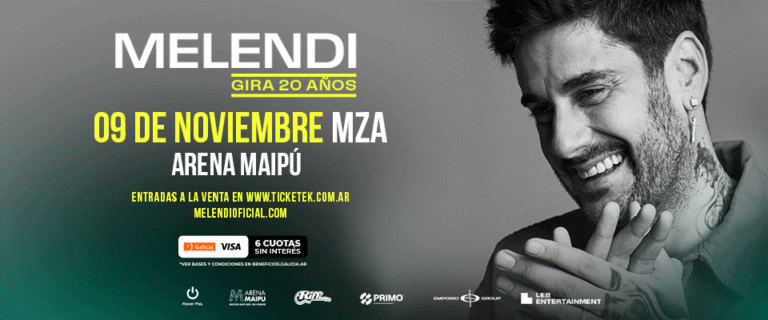 Mendoza. Melendi celebra 20 Años de éxitos en el Arena Maipú