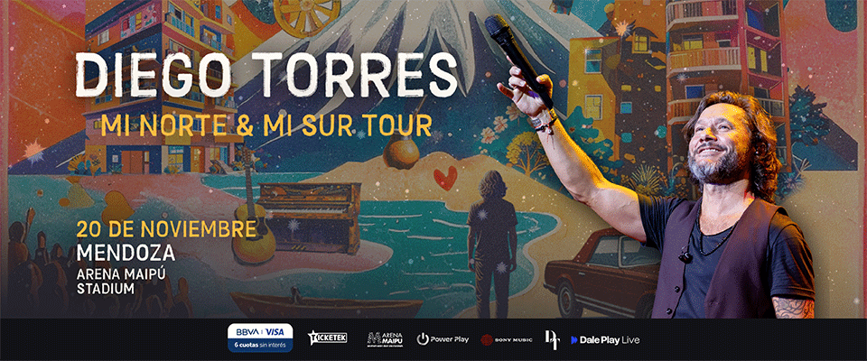 Diego Torres llega a Mendoza con su tour 2026. Entradas online