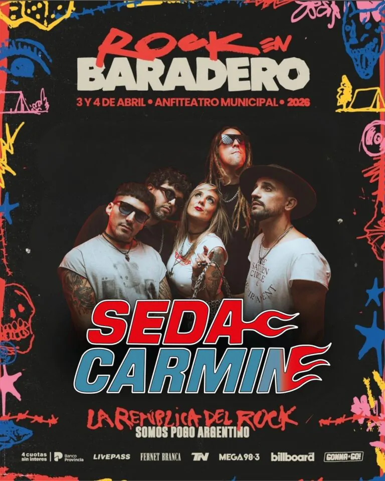 Seda Carmín se suma al Baradero Rock en 2026