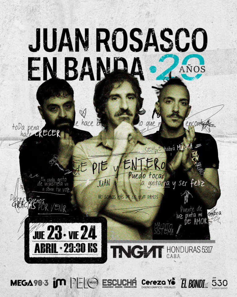 Juan Rosasco en Banda celebra 20 años de trayectoria en 2026