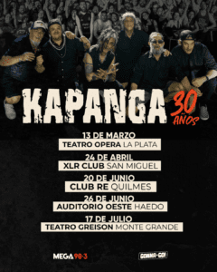 Kapanga celebra 30 años con una gira nacional en 2026