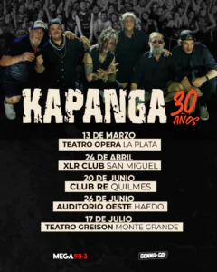 Kapanga celebra 30 años con una gira nacional en 2026