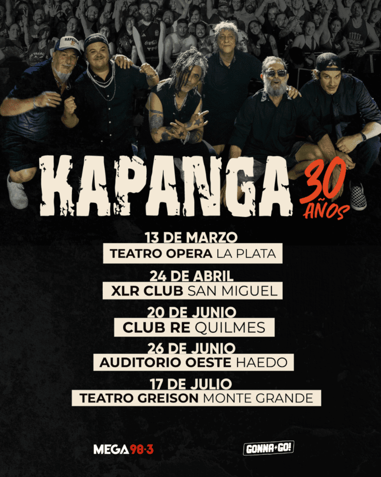 Kapanga celebra 30 años con una gira nacional en 2026