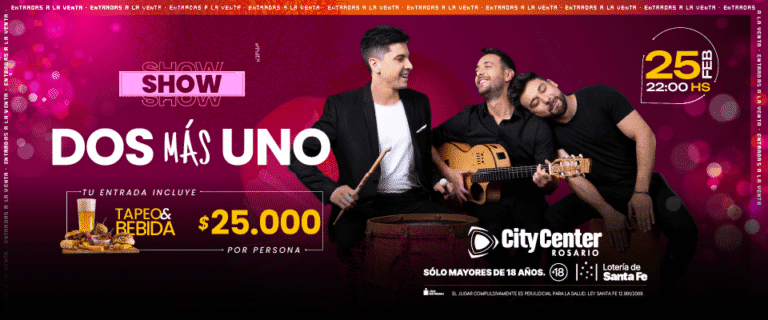 Dos Más Uno llega a Rosario en 2026