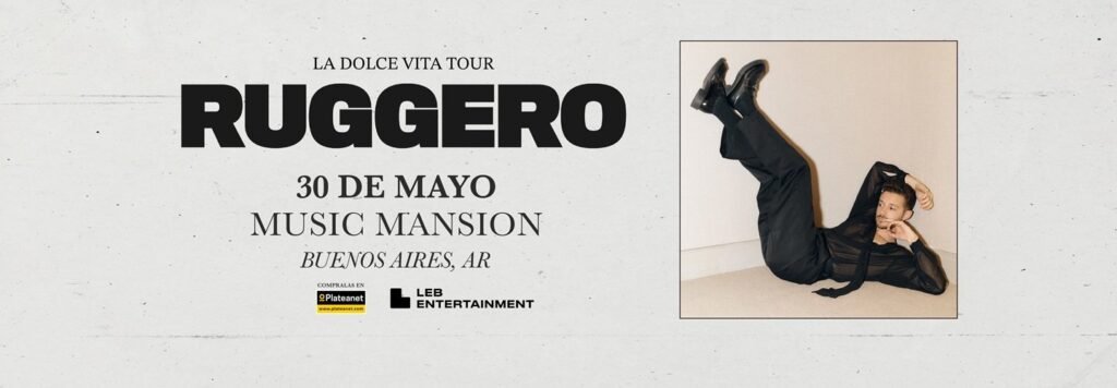 Ruggero anuncia “La Dolce Vita Tour” 2026