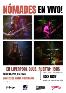Nómades toca en Liverpool Club en 2026