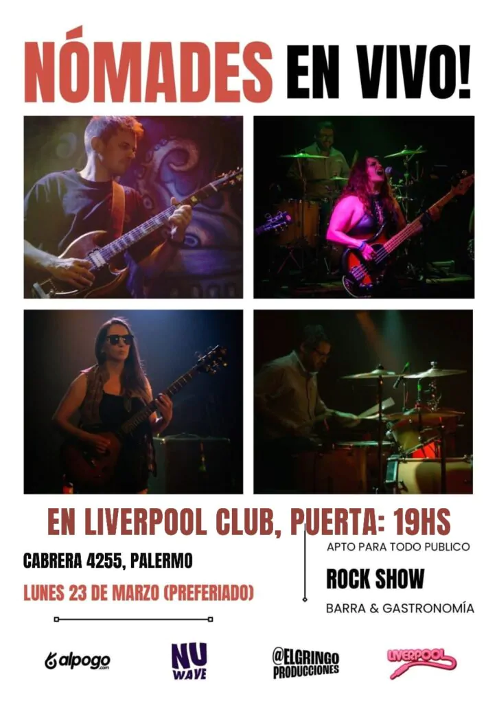 Nómades toca en Liverpool Club en 2026