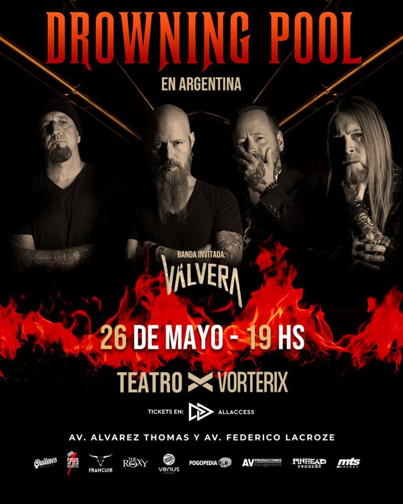 Drowning Pool en Argentina 2026: entradas online