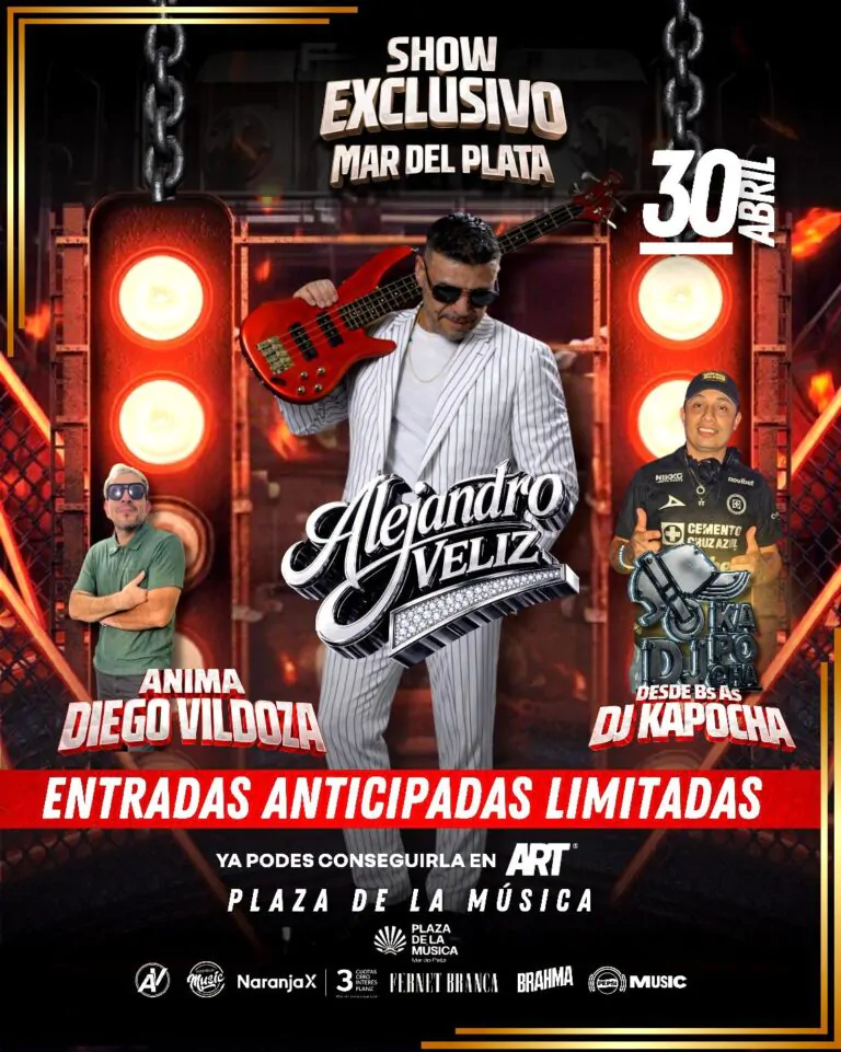 Alejandro Veliz llega a Mar del Plata en 2026. Entradas online