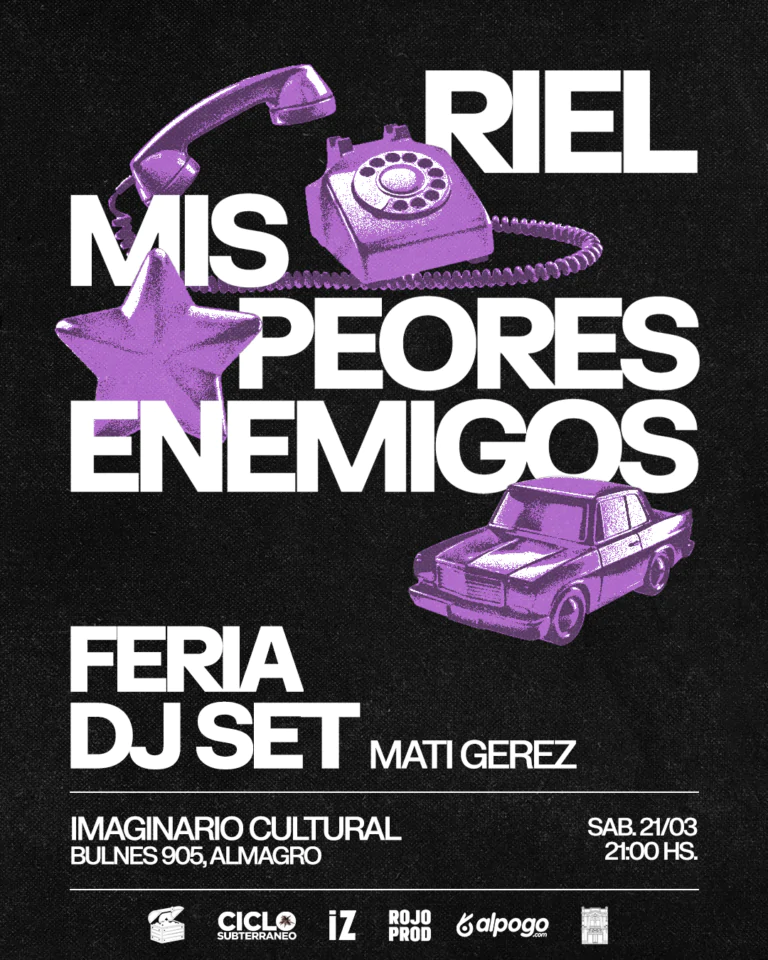 Riel y Mis Peores Enemigos en vivo 2026. Tickets online
