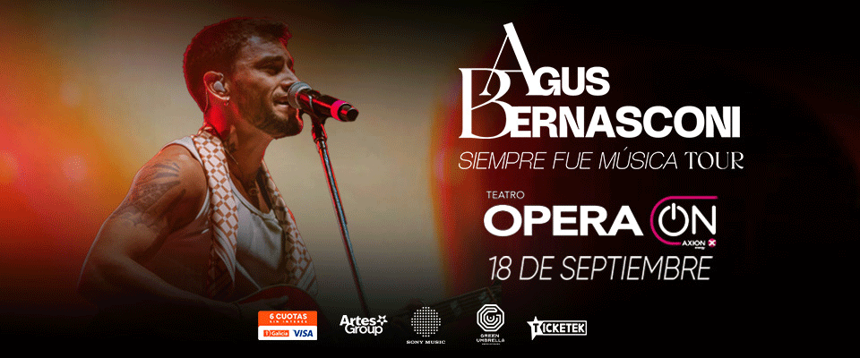 Agus Bernasconi llega al Teatro Ópera en 2026