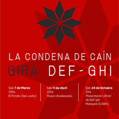 La Condena de Caín presenta su disco "Def-Ghi" en 2026