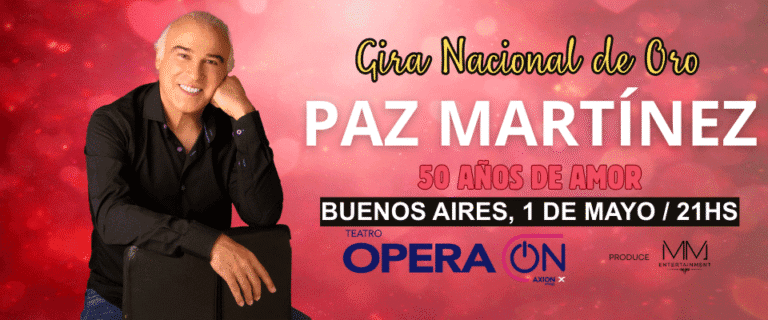 Paz Martínez se presenta en vivo en 2026