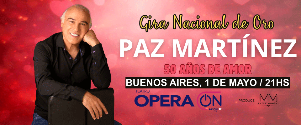 Paz Martínez se presenta en vivo en 2026