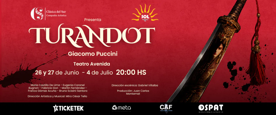 “Turandot” de Giacomo Puccini se presenta en 2026