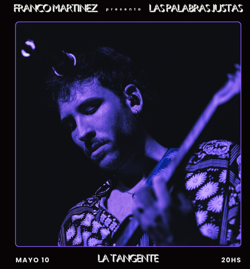 Franco Martínez presenta “Las palabras justas” en 2026