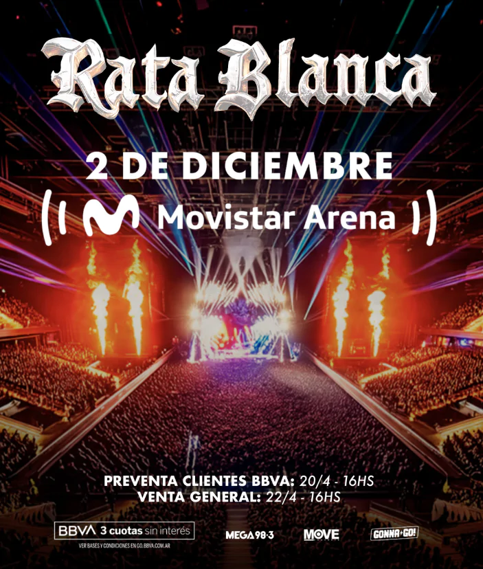 Rata Blanca vuelve al Movistar Arena en 2026. Entradas
