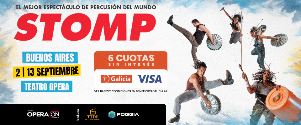 STOMP vuelve a la Argentina en 2026. Entradas
