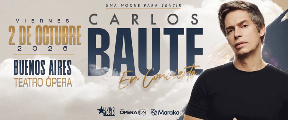 Carlos Baute vuelve a Argentina en 2026. Tickets Online