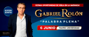 Gabriel Rolón despide “Palabra Plena” en 2026. Entradas online