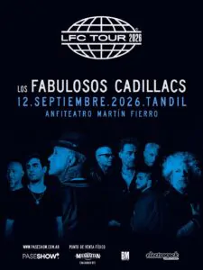 Los Fabulosos Cadillacs vuelven a Tandil por sus 40 años 2026