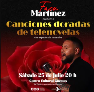 Facu Martínez presenta Canciones doradas de telenovelas en 2026. TicketsGo!