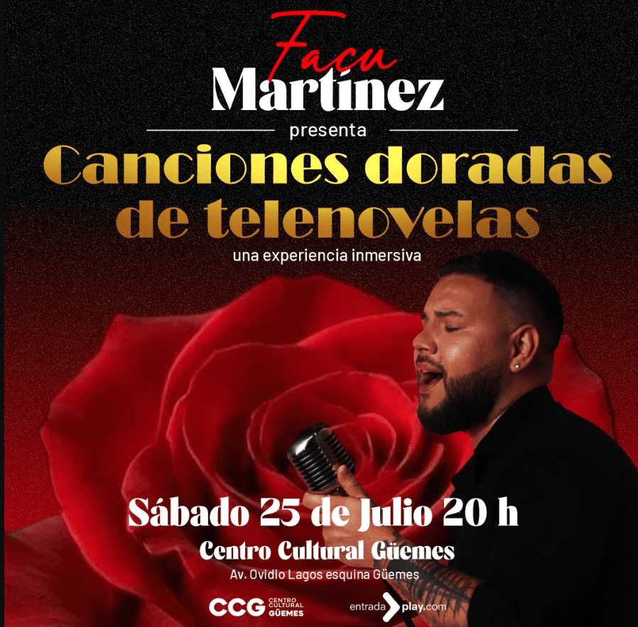 Facu Martínez presenta Canciones doradas de telenovelas en 2026. TicketsGo!