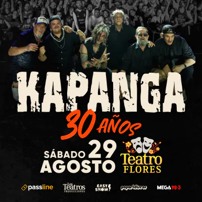 Kapanga celebra 30 años con una gira nacional en 2026
