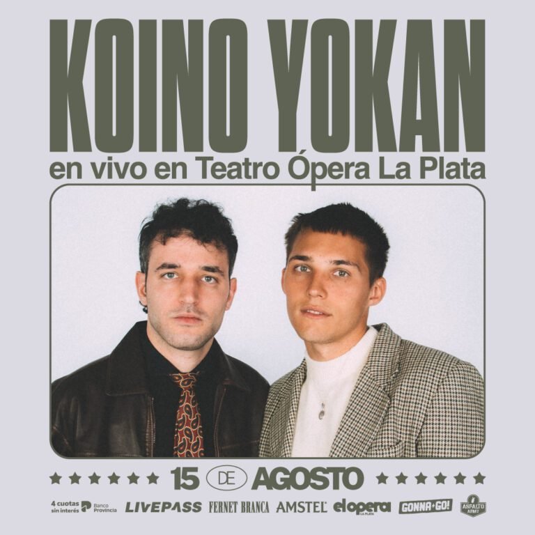 Koino Yokan vuelve a La Plata en 2026 con un show en el Teatro Ópera. Ocio Tickets!