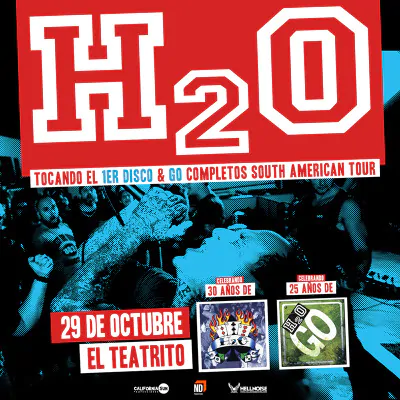 H2O vuelve a la Argentina en 2026 para celebrar dos discos históricos. Ocio Tickets!