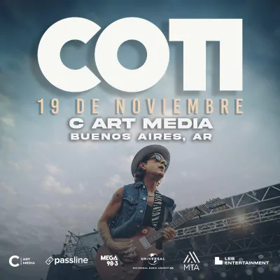 Coti vuelve con su gira que recorrerá sus grandes éxitos y su nuevo álbum. Ocio Tickets!