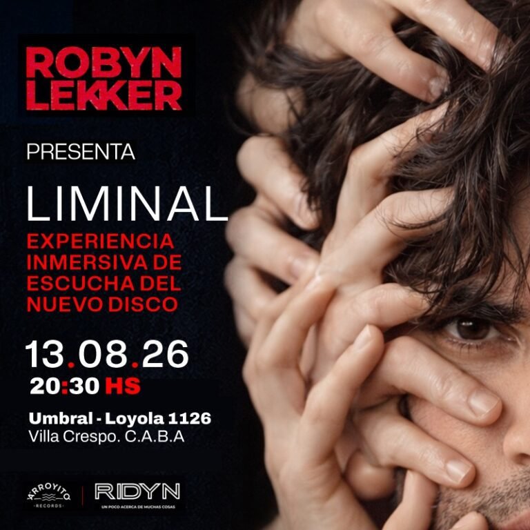 Robyn Lekker adelanta su próximo álbum con el lanzamiento en 2026 de No volver. Ocio Tickets!