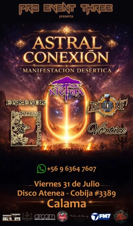 Kiepja encabezará el festival en Calama en 2026. Ocio Tickets!