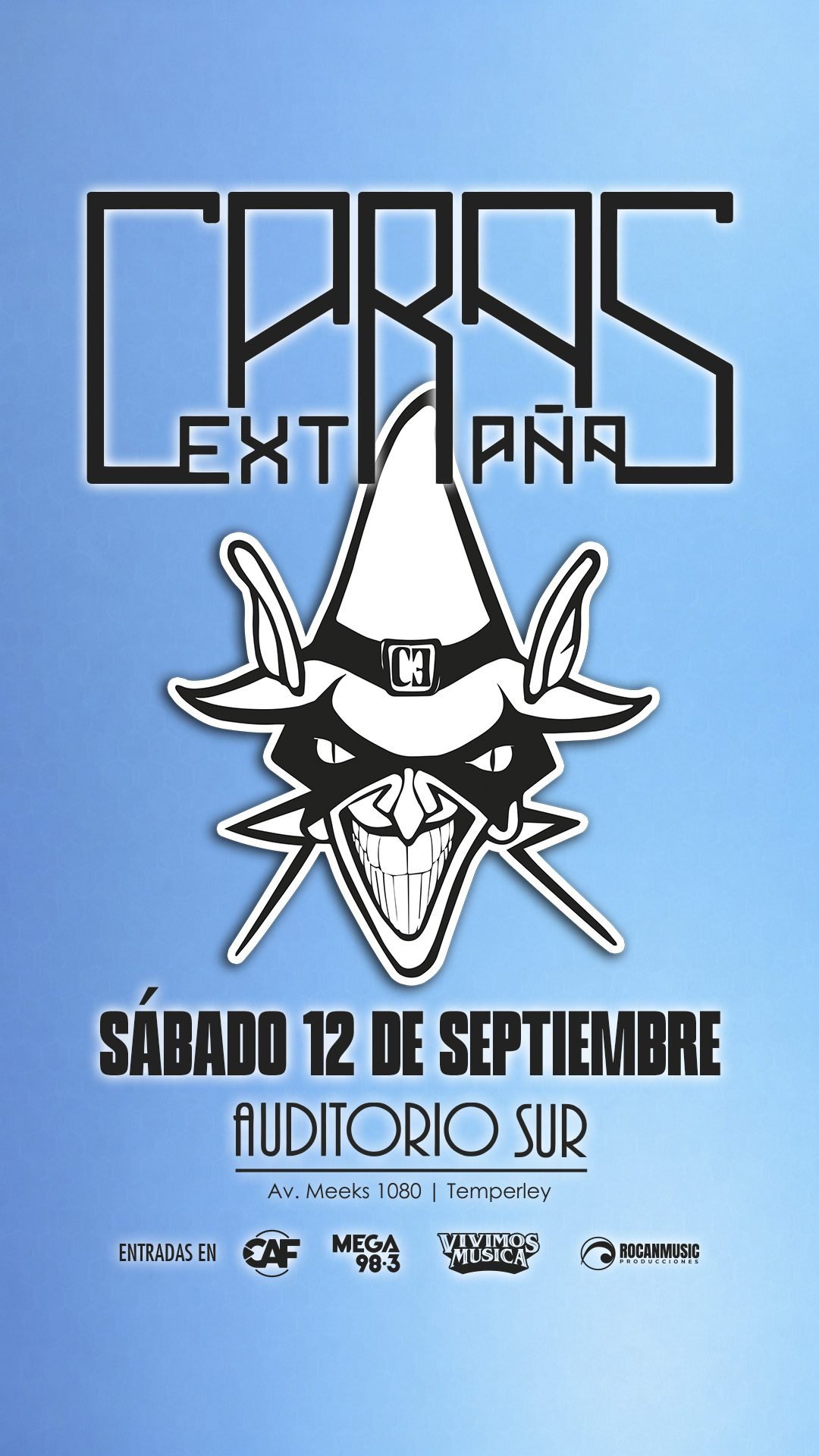 Caras Extrañas llega a Temperley con un show en el Auditorio Sur. Ocio Tickets!