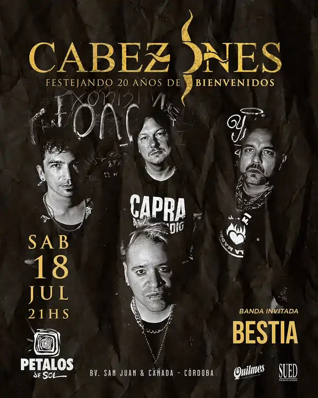 Cabezones celebra los 20 años en 2026 de Bienvenidos en Córdoba. TicketsGo!