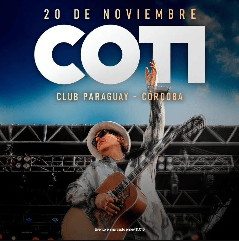 Coti vuelve con su gira que recorrerá sus grandes éxitos y su nuevo álbum. Ocio Tickets!