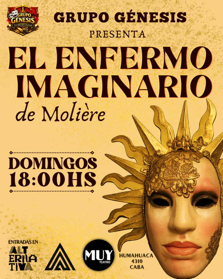 El enfermo imaginario vuelve a escena con una nueva versión en MUY Teatro en 2026. Ocio Tickets!