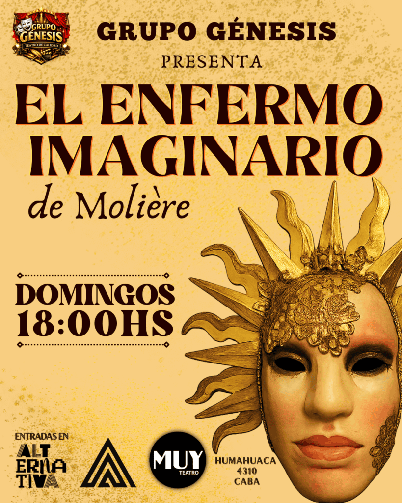 El enfermo imaginario vuelve a escena con una nueva versión en MUY Teatro en 2026. Ocio Tickets!