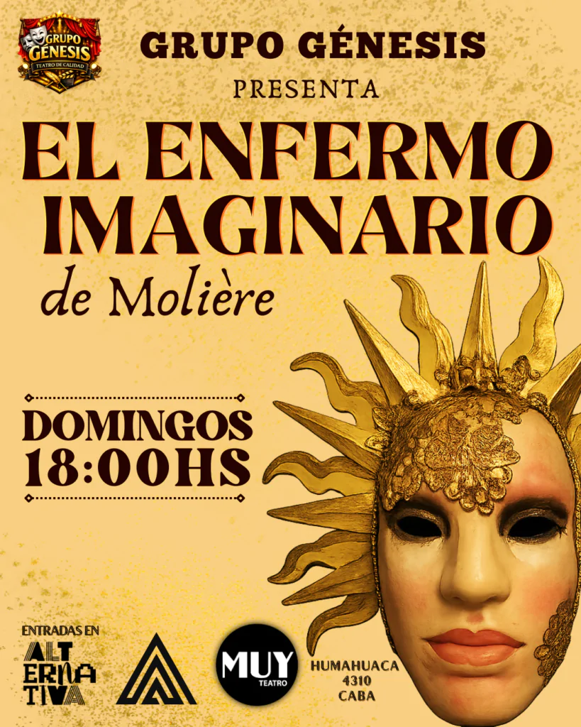 El enfermo imaginario vuelve a escena con una nueva versión en MUY Teatro en 2026. Ocio Tickets!