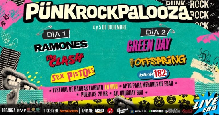 Festival de Bandas tributo al Punk Rock en Montevideo 2026.TicketsGO!