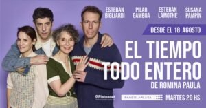 El tiempo todo entero regresa a Buenos Aires con su elenco original en 2026. Ocio Tickets!